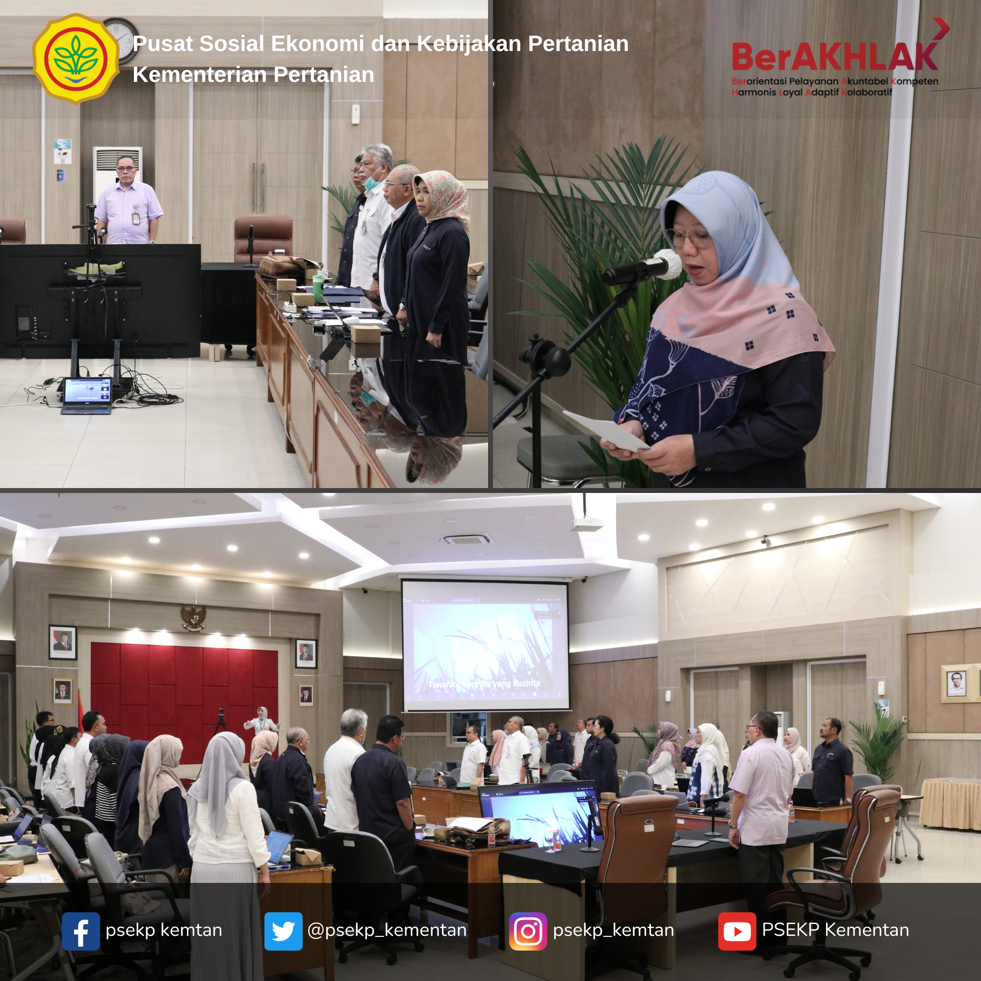 Kegiatan seminar hasil kajian kebijakan pertanian Semester I Tahun 2025