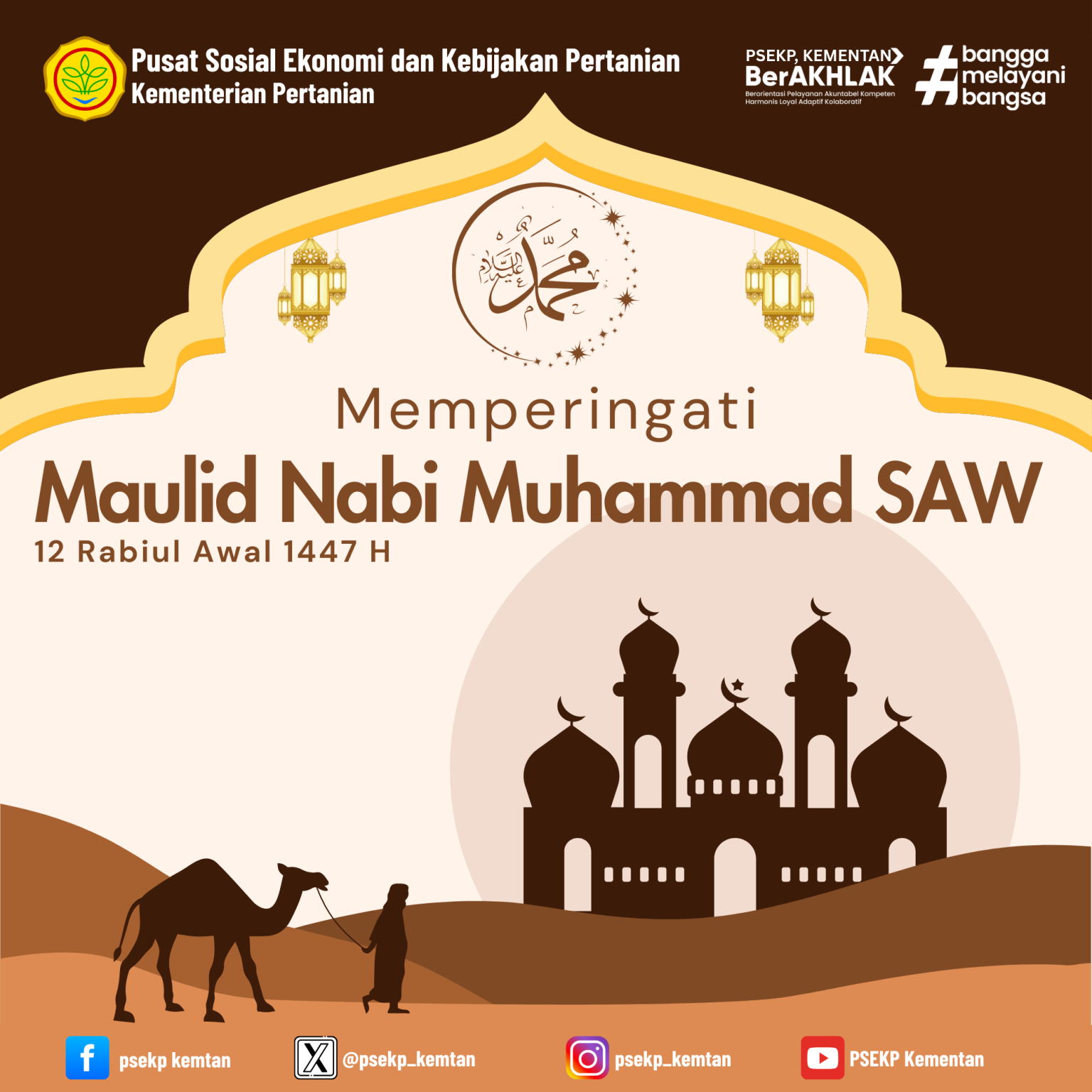 Memperingati Maulid nabi Muhammad SAW.