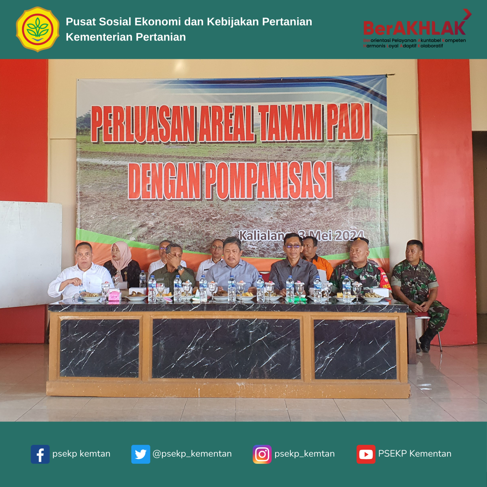 Kunjungan Plt. Sekjen Kementan dan PSEKP ke Jawa Tengah, Dorong Perluasan Areal Tanam Padi