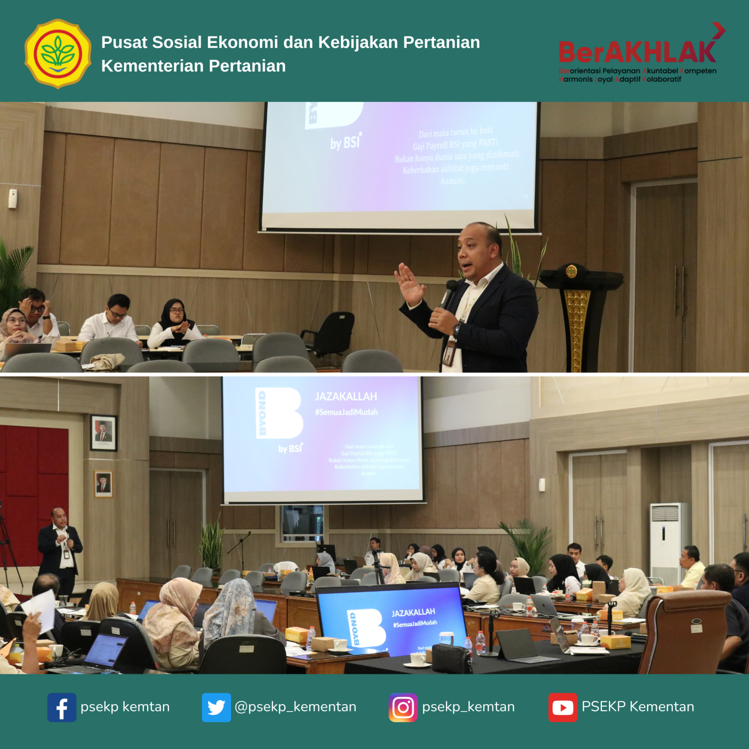 BSI Sosialisasikan Produk Perbankan di PSEKP, Kementerian Pertanian